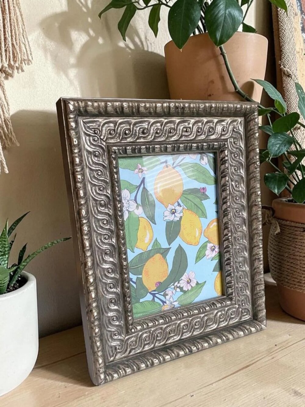 Vintage Textured Standing Picture Frame | Rustic Boho